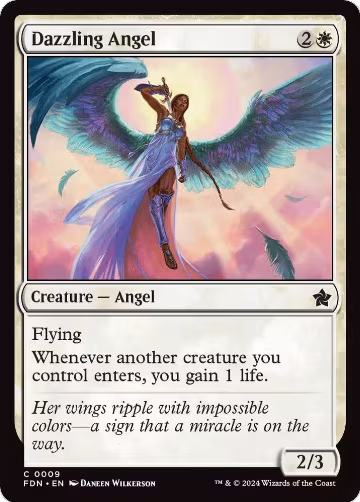 Dazzling Angel (0009) (9), Foundations — Magic card price