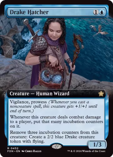 Drake Hatcher (Extended Art) (452), Foundations — Magic card price