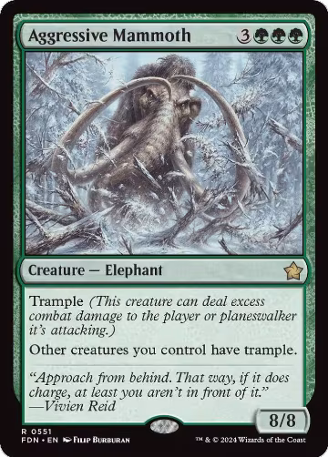 Aggressive Mammoth (551), Foundations — Magic card price