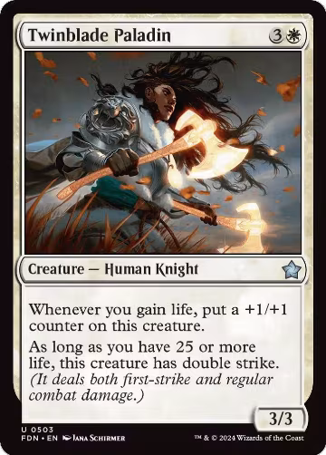 Twinblade Paladin (503), Foundations — Magic card price