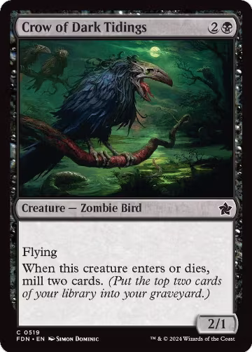 Crow of Dark Tidings (519), Foundations — Magic card price