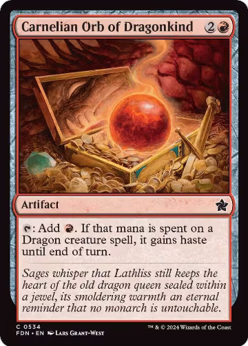 Carnelian Orb of Dragonkind (0534) (534), Foundations — Magic card price