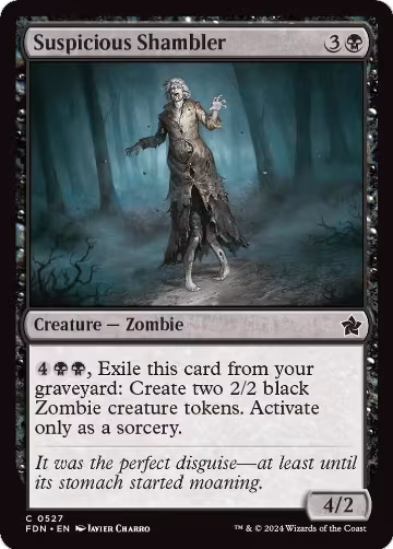Suspicious Shambler (527), Foundations — Magic card price