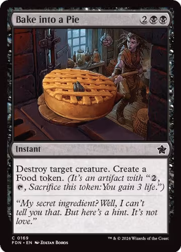 Bake into a Pie (169), Foundations — Magic card price