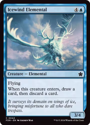 Icewind Elemental (0042) (42), Foundations — Magic card price