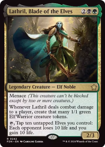 Lathril, Blade of the Elves (242), Foundations — Magic card price