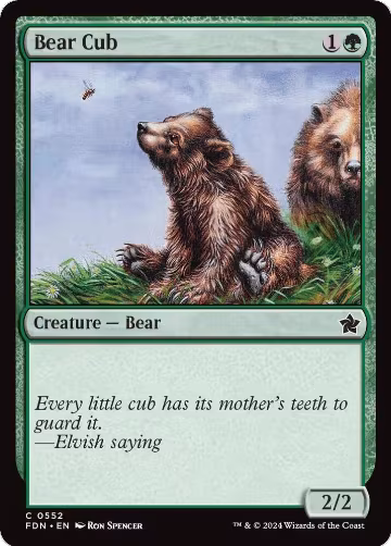 Bear Cub (552), Foundations — Magic card price