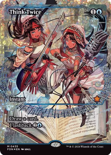Think Twice (Showcase) (Fracture Foil) (435), Foundations — Magic card price