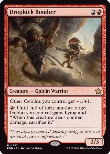 Dropkick Bomber (537), Foundations — Magic card price
