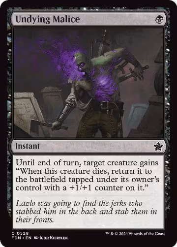 Undying Malice (528), Foundations — Magic card price