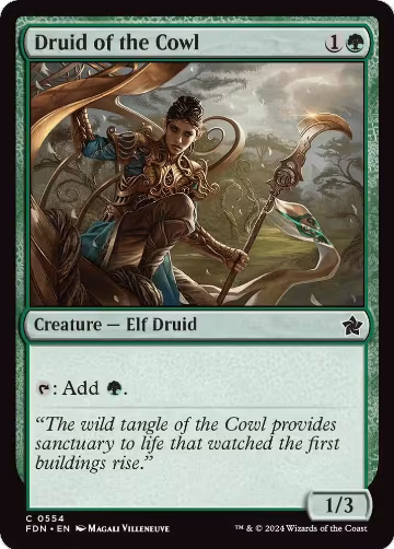 Druid of the Cowl (554), Foundations — Magic card price