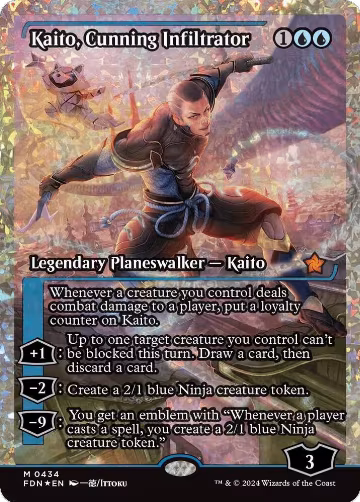 Kaito, Cunning Infiltrator (Showcase) (Fracture Foil) (434), Foundations — Magic card price