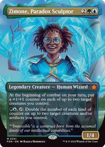 Zimone, Paradox Sculptor (Borderless) (351), Foundations — Magic card price