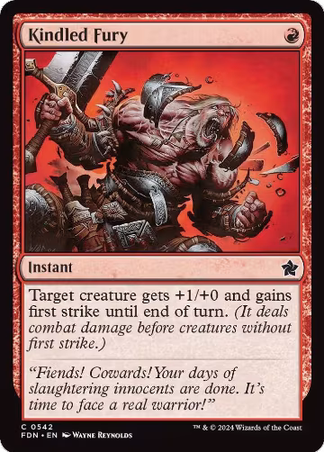 Kindled Fury (542), Foundations — Magic card price