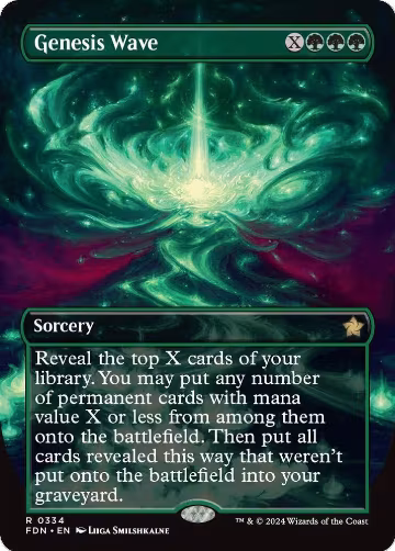 Genesis Wave (Borderless) (334), Foundations — Magic card price