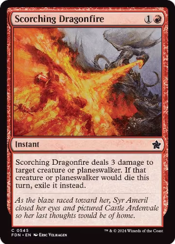 Scorching Dragonfire (545), Foundations — Magic card price
