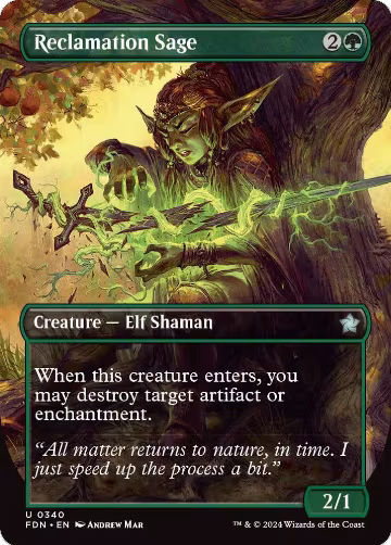 Reclamation Sage (Borderless) (340), Foundations — Magic card price