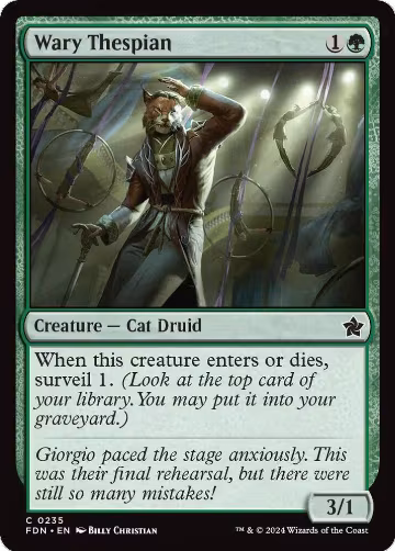 Wary Thespian (235), Foundations — Magic card price