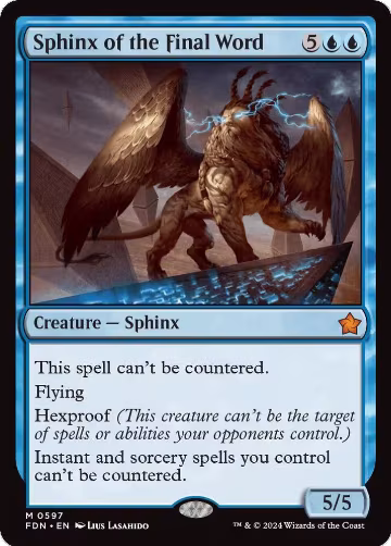 Sphinx of the Final Word (0597) (597), Foundations — Magic card price
