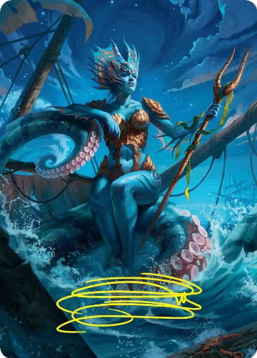 Kiora, the Rising Tide Art Card (30/54) (Gold-Stamped Signature) (30), Art Series: Foundations — Magic card price