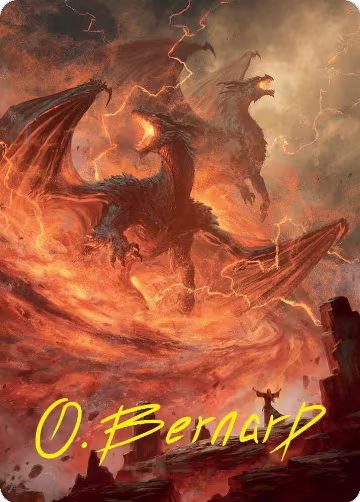 Rite of the Dragoncaller Art Card (38/54) (Gold-Stamped Signature) (38), Art Series: Foundations — Magic card price