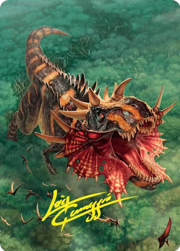 Gigantosaurus Art Card (53/54) (Gold-Stamped Signature) (53), Art Series: Foundations — Magic card price