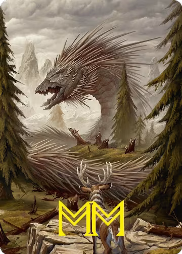 Quilled Greatwurm Art Card (44/54) (Gold-Stamped Signature) (44), Art Series: Foundations — Magic card price