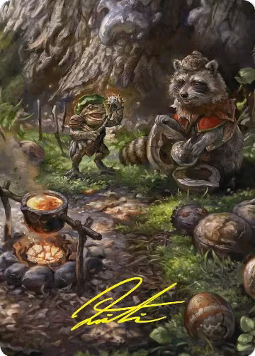 Sylvan Scavenging Art Card (46/54) (Gold-Stamped Signature) (46), Art Series: Foundations — Magic card price