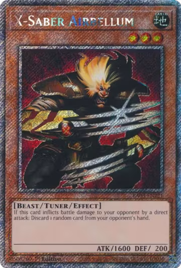 X-Saber Airbellum (Platinum Secret Rare) (RA03-EN221), Quarter Century Bonanza — Yu-Gi-Oh! card price