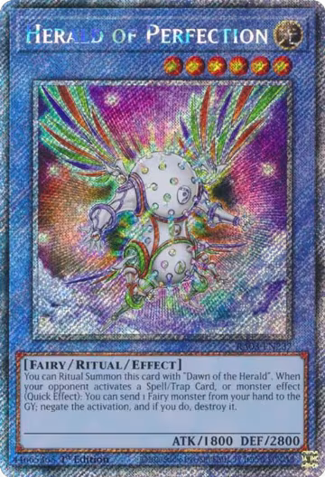 Herald of Perfection (Platinum Secret Rare) (RA03-EN237), Quarter Century Bonanza — Yu-Gi-Oh! card price