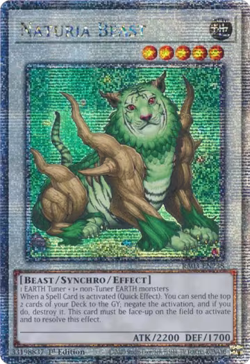 Naturia Beast (Quarter Century Secret Rare) (RA03-EN238), Quarter Century Bonanza — Yu-Gi-Oh! card price
