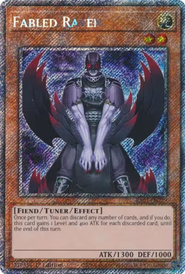 Fabled Raven (Platinum Secret Rare) (RA03-EN239), Quarter Century Bonanza — Yu-Gi-Oh! card price