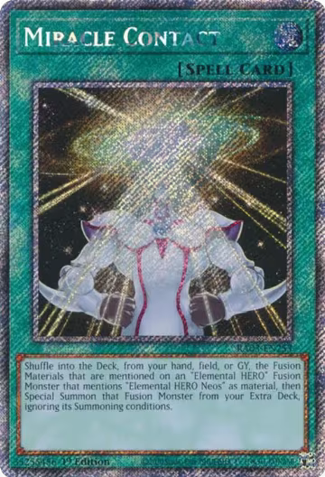 Miracle Contact (Platinum Secret Rare) (RA03-EN253), Quarter Century Bonanza — Yu-Gi-Oh! card price