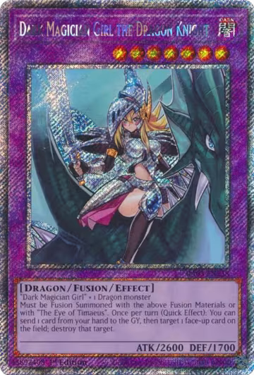 Dark Magician Girl the Dragon Knight (Platinum Secret Rare) (RA03-EN258), Quarter Century Bonanza — Yu-Gi-Oh! card price