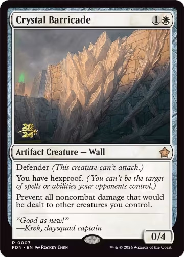 Crystal Barricade (7), Prerelease Cards — Magic card price