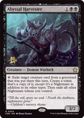 Abyssal Harvester (54), Prerelease Cards — Magic card price