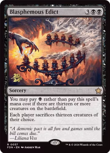 Blasphemous Edict (57), Prerelease Cards — Magic card price