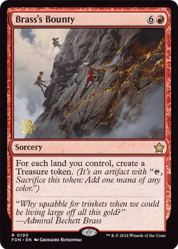 Brass's Bounty (FDN) (190), Prerelease Cards — Magic card price