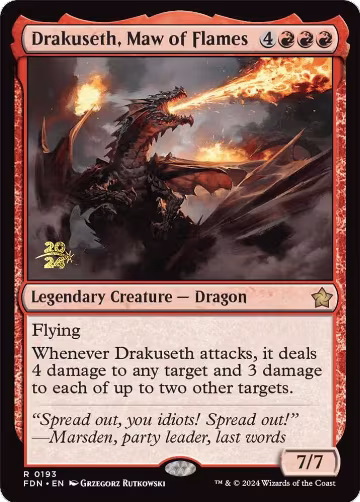 Drakuseth, Maw of Flames (FDN) (193), Prerelease Cards — Magic card price