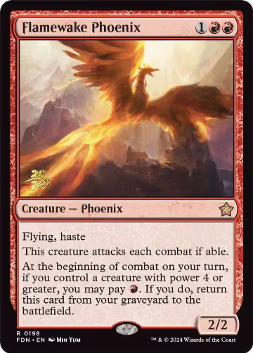 Flamewake Phoenix (FDN) (198), Prerelease Cards — Magic card price
