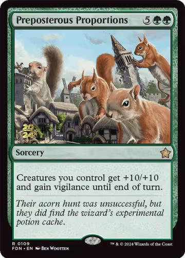 Preposterous Proportions (109), Prerelease Cards — Magic card price