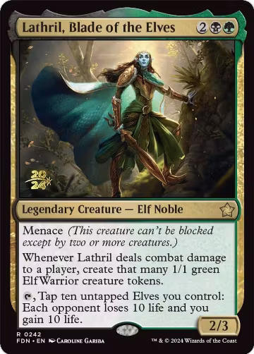 Lathril, Blade of the Elves (242), Prerelease Cards — Magic card price