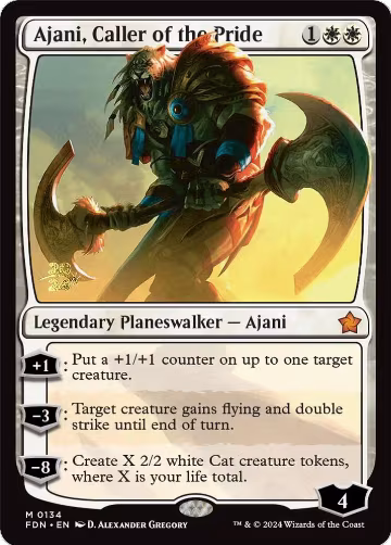 Ajani, Caller of the Pride (134), Prerelease Cards — Magic card price