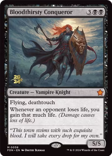 Bloodthirsty Conqueror (58), Prerelease Cards — Magic card price