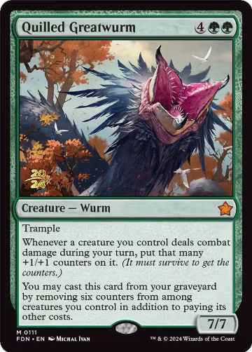 Quilled Greatwurm (111), Prerelease Cards — Magic card price