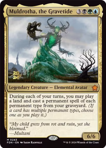 Muldrotha, the Gravetide (FDN) (243), Prerelease Cards — Magic card price