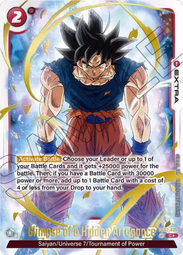 Glimpse of a Hidden Arrogance (FB02-035), Fusion World Promotion Cards and Packs — DB Fusion card price