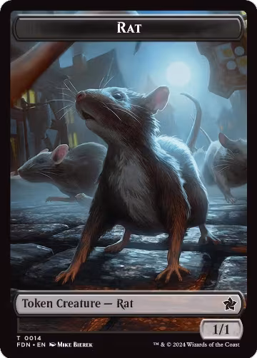 Rat (0014) // Zombie Double-Sided Token (14 // 15), Foundations — Magic card price
