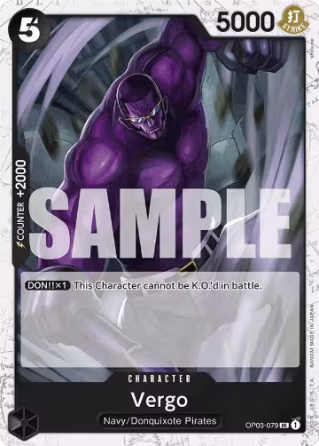 Vergo (Jolly Roger Foil) (OP03-079), Premium Booster -The Best- — One Piece card price