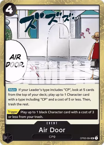 Air Door (Jolly Roger Foil) (OP03-094), Premium Booster -The Best- — One Piece card price
